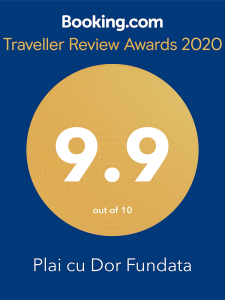 Premiul Booking.com Traveller Review Awards 2020 pentru Plai cu Dor Fundata cu nota 9.9/10