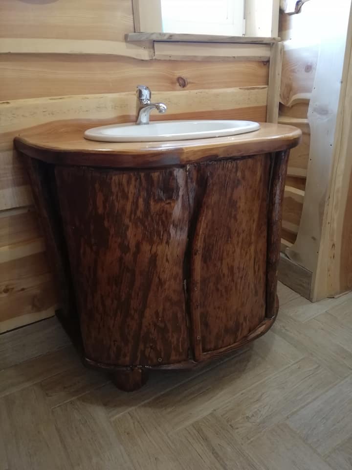 Lavoar lemn natural