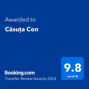 Premiu Booking.com Traveler Review Awards 2024 pentru Căsuța Con